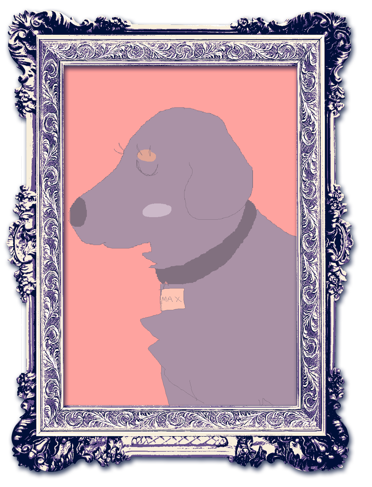 a portrait of max, eloquence as radiant as his cheeks